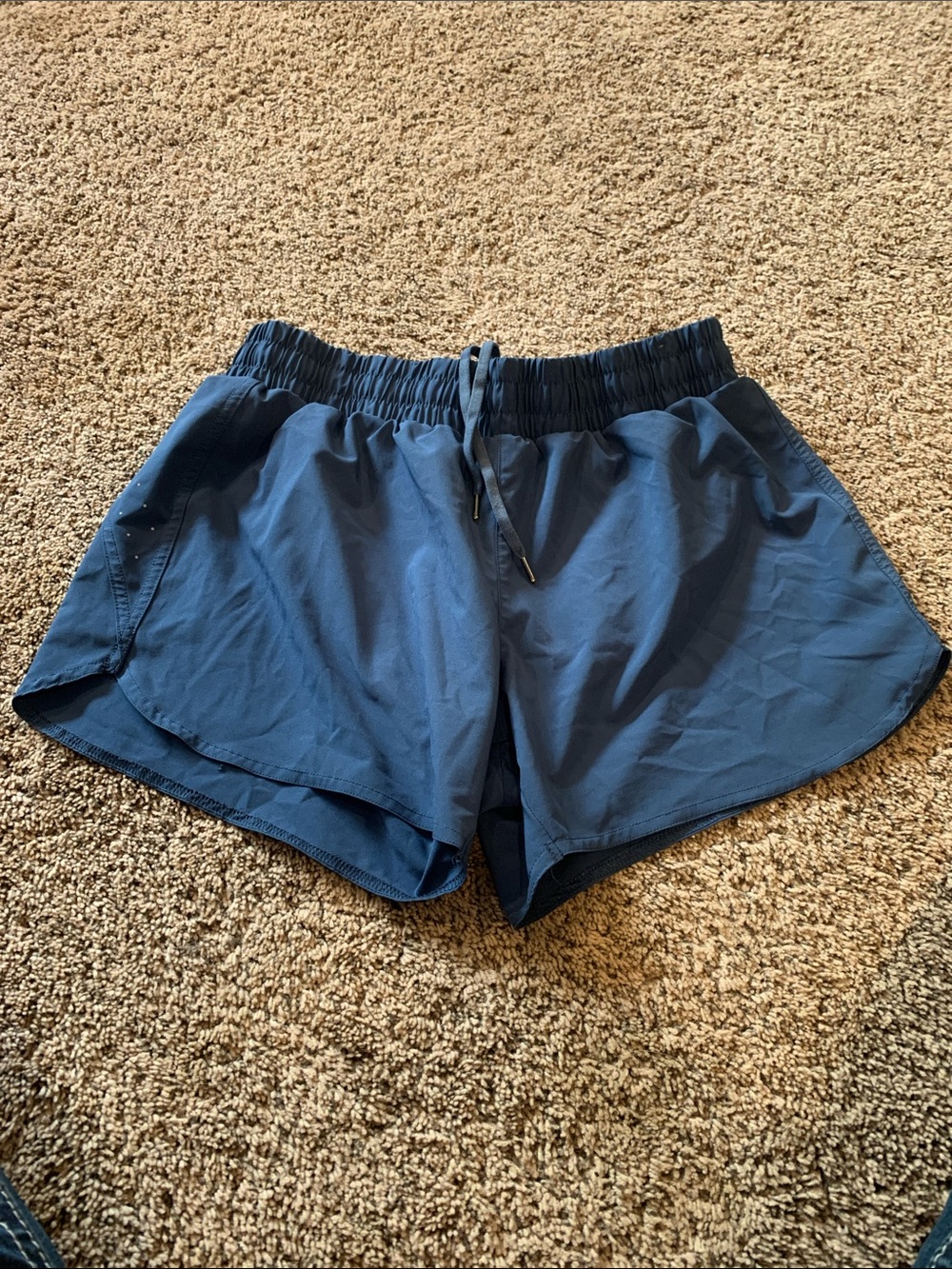 Athletic Works Navy Blue Elastic-Waist Athletic Shorts